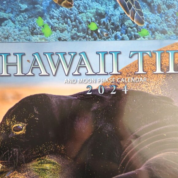 2 Hawaii Tide Moon Phase Calendars 2023/2024 Featuring Marine Life Photography - Picture 2 of 16